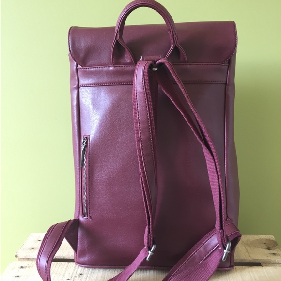 Matt & Nat Burgundy Faux Leather Back Pack - Picture 3 of 8